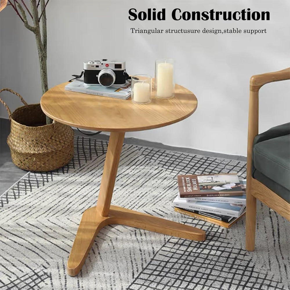 YUNMUARY-C-Shaped Side Table Round Side Tables for Couch Space-Saving Sofa Ta...
