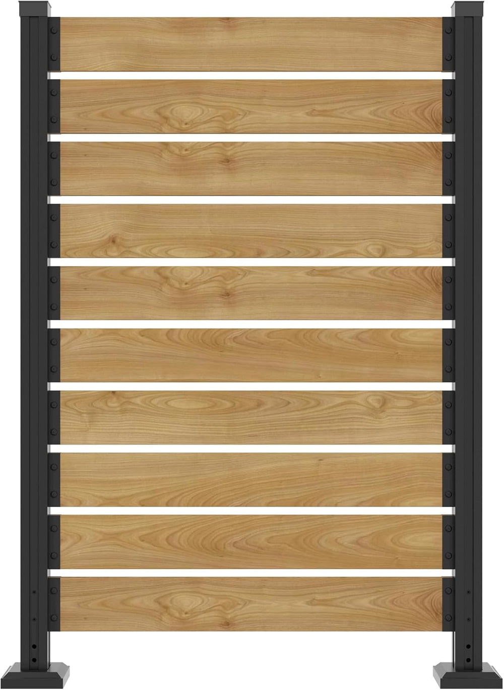 60''H x 40''W Outdoor No Dig Cedar Wood Fence Privacy Screen