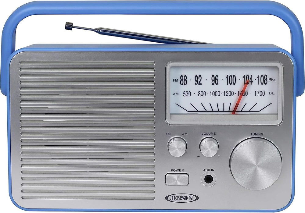 JENSEN MR-750-BL MR-750 Portable AM/FM Radio (Blue)
