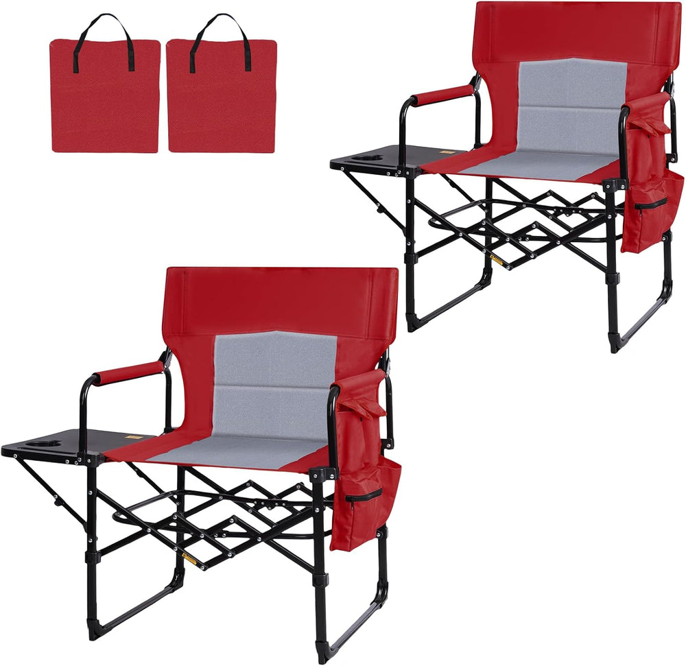 Romswi 2Pack Director Chairs for Outdoor, Folding Camping Chair, Compact Dire...