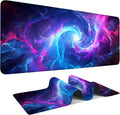 Large Mouse Pad, Cosmic Swirl Desk Mat, Extended Gaming Mouse Pad with Non-Slip Rubber Base, Thick 3mm Smooth Surface Keyboard Mat for Office & Home,35.5 x 15.8 in
