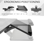 VIVO Adjustable Computer Keyboard & Mouse Platform Tray Ergonomic Under Table Desk Mount Drawer Underdesk Shelf (MOUNT-KB03B)