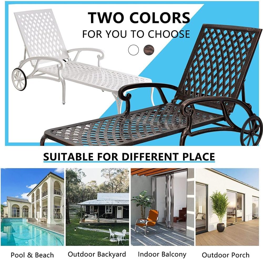 Saiveina Aluminium Cast Lounge Chair 1pcs Brown