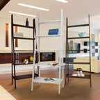 Casual Home 100% Solid Wood 5-Shelf Ladder Bookcase, Standard, 72"H, White