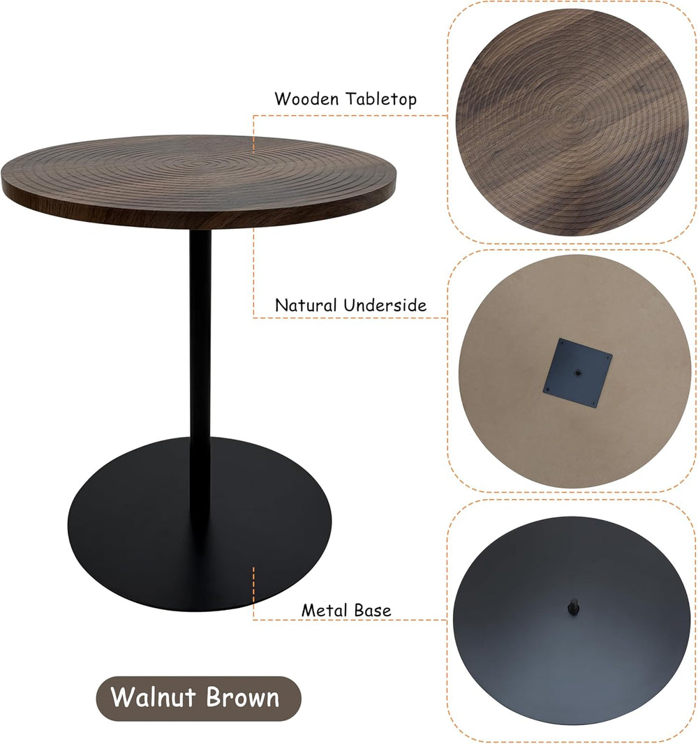 Martini Tables Set of 2, Small Round Drink Tables for Small Spaces, Modern Pe...