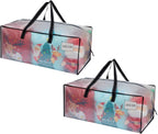 VENO 2 Pack Moving Bags Extra Large Storage Bags for College Move-In, Heavy-Duty Storage Totes, Packing Boxes, and Wardrobe Moving Supplies - Durable Laundry Bags for Clothes (Clear, 2 Pack)