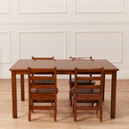 ECR4Kids 30in x 48in Rectangular Hardwood Table with 22in Legs, Kids Furniture, Dark Walnut