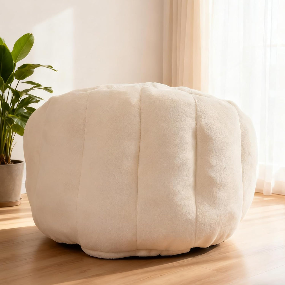 Giant Shell Bean Bag Chair for Adults, Faux Fur Shell-Shaped Floor Sofa with ...