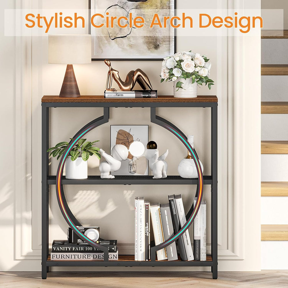 Snughome Entryway Table with 3 Tier Storage Shelves, Narrow Console Table | I...