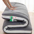 Japanese Floor Mattress, 4" Japanese Futon Mattress, Foldable & Portable Shiki Futon (shikibuton), Roll Up Thicken Sleeping Tatami Mat Sleeping Pad for Camping (Grey, 39 x 80)
