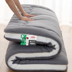 Japanese Floor Mattress, 4" Japanese Futon Mattress, Foldable & Portable Shiki Futon (shikibuton), Roll Up Thicken Sleeping Tatami Mat Sleeping Pad for Camping (Grey, 39 x 80)