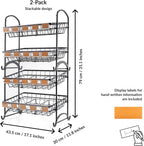 ODOXIA Candy Display Rack | Stackable Candy Organizer | Snack Organizer For Countertop | Snack Shelf And Chip Rack For Stores | Snack Display For Counter | Snack Stand For Office 2-Pack