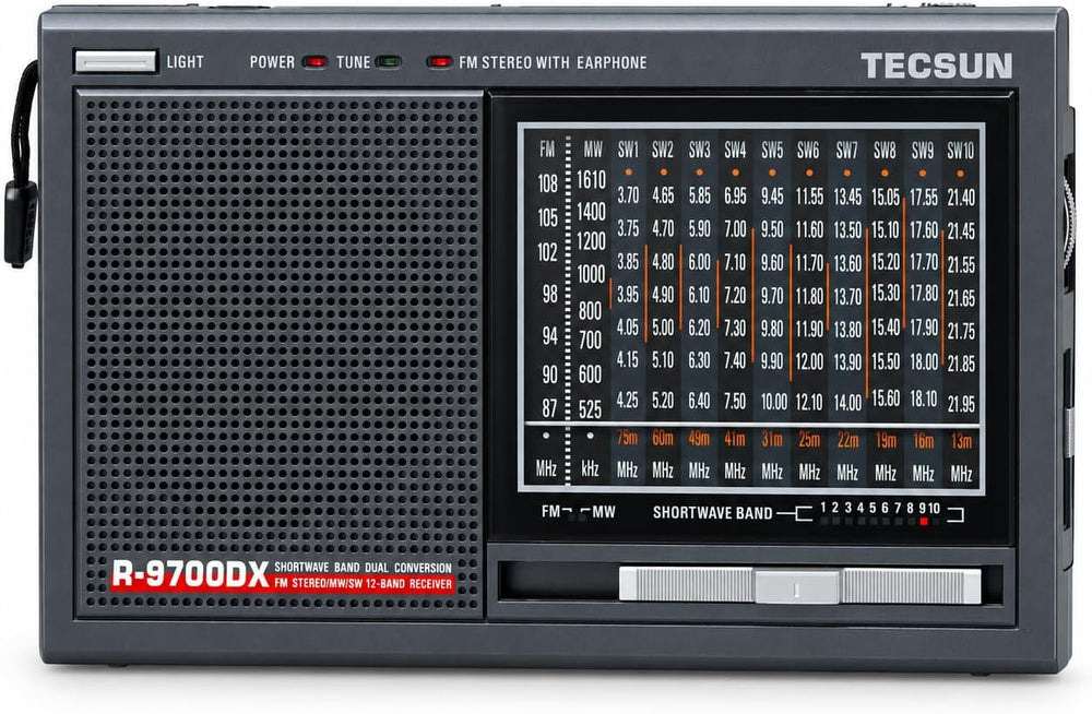 Tecsun R9700DX 12-Band Dual Conversion AM/FM Shortwave Radio