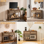 SICOTAS Console Table with Rattan Drawers - Boho Rattan Entryway Table with Storage, Small Console Tables for Entryway, Entry Tables for Hallway