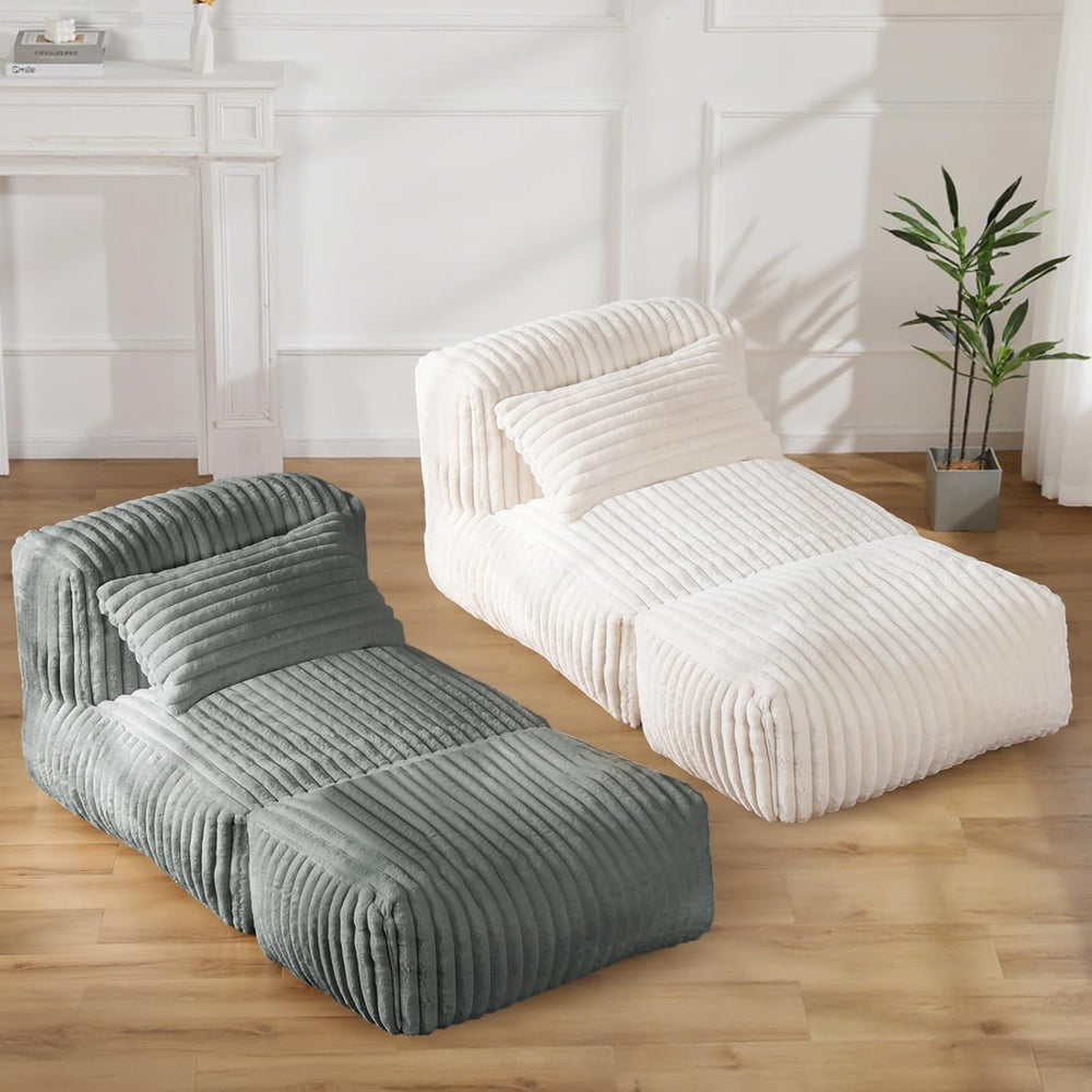 Big Bean Bag Lounger Sofa with Pillow, Large Bean Bag Chairs for Adults, Over...