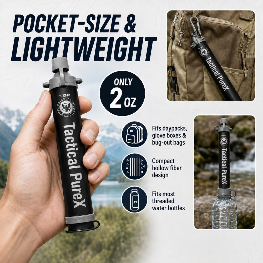Tactical PureX Water Filter Straw, Portable Water Purifier (5)
