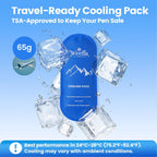 Hard Shell Insulated Cooler Travel Case for 1 Ozempic or Wegovy Injector Pen & Needles, TSA Approved Cold Pack, Easy to Clean, Compact Syringe Box Holder for Trip & Daily Use (Blue)