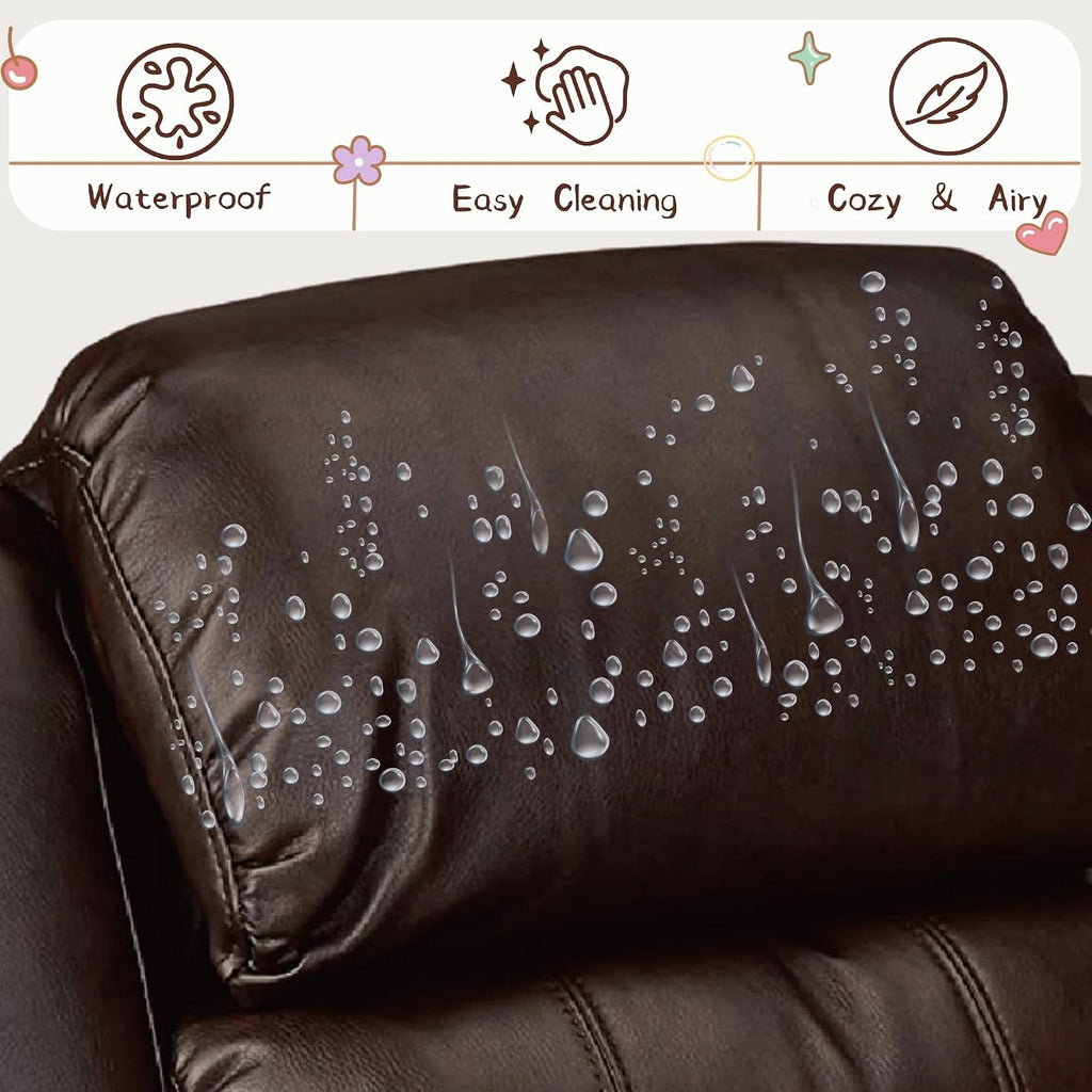 Kids Recliner Chair Storage Arms Reclining Toddler Push Back Sofa Ages 2-8 | 2 Flip-up Storage Arms, PU Leather, Adjustable Footrest, Reading Gaming Relaxing Sleeping, Children Child Youth Boys Girls
