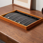 Oirlv Wood 13 Grids Necklace/Bracelet/Pendant Display Tray Jewelry Drawer Organizer Stackable Jewelry Trays(Grey)