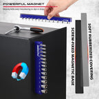 2-Piece 1/4"-Drive SAE Magnetic Socket Organizer Set (Holds 26 Sockets) - Detachable Tool Tray with 5mm Magnetic Base, Screw-Fixed Design & Heavy-Duty Modular Storage for Garage/Home Workshop