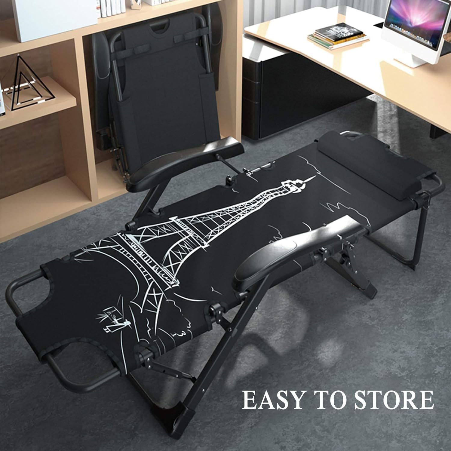 Gravity Recliner Chair Adjustable Patio Lounge Chair with Head Pillow Support 150KG Progress