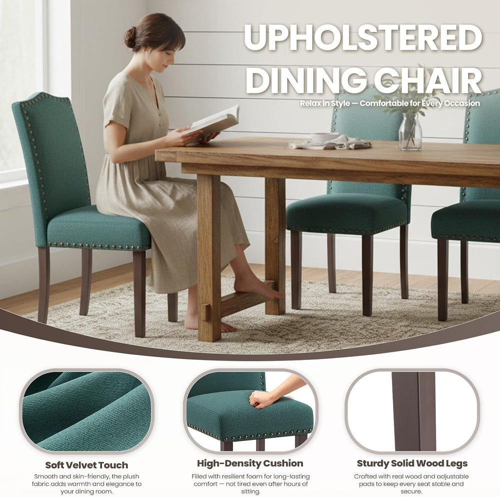 MALOL Dining Chairs Set of 2, Soft Comfortable Upholstered Parsons Chairs wit...