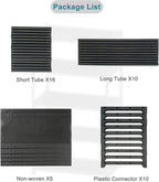 5-Tier Small Shoe Rack, Narrow Space-Saving Organizer for Small Spaces, Non-Woven Fabric Lightweight Shoe Shelves, for Closet Floor, Front Door, Entryway, Kids/Toddler/Adults, Black