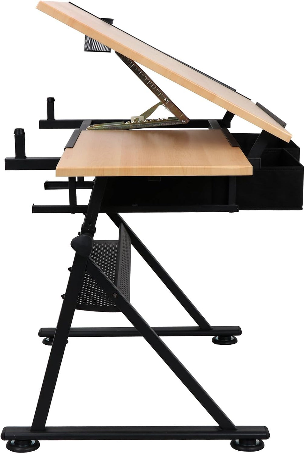 Adjustable Drafting Table Drawing Table, Tilting Tabletop Art Craft Desk w/2 ...