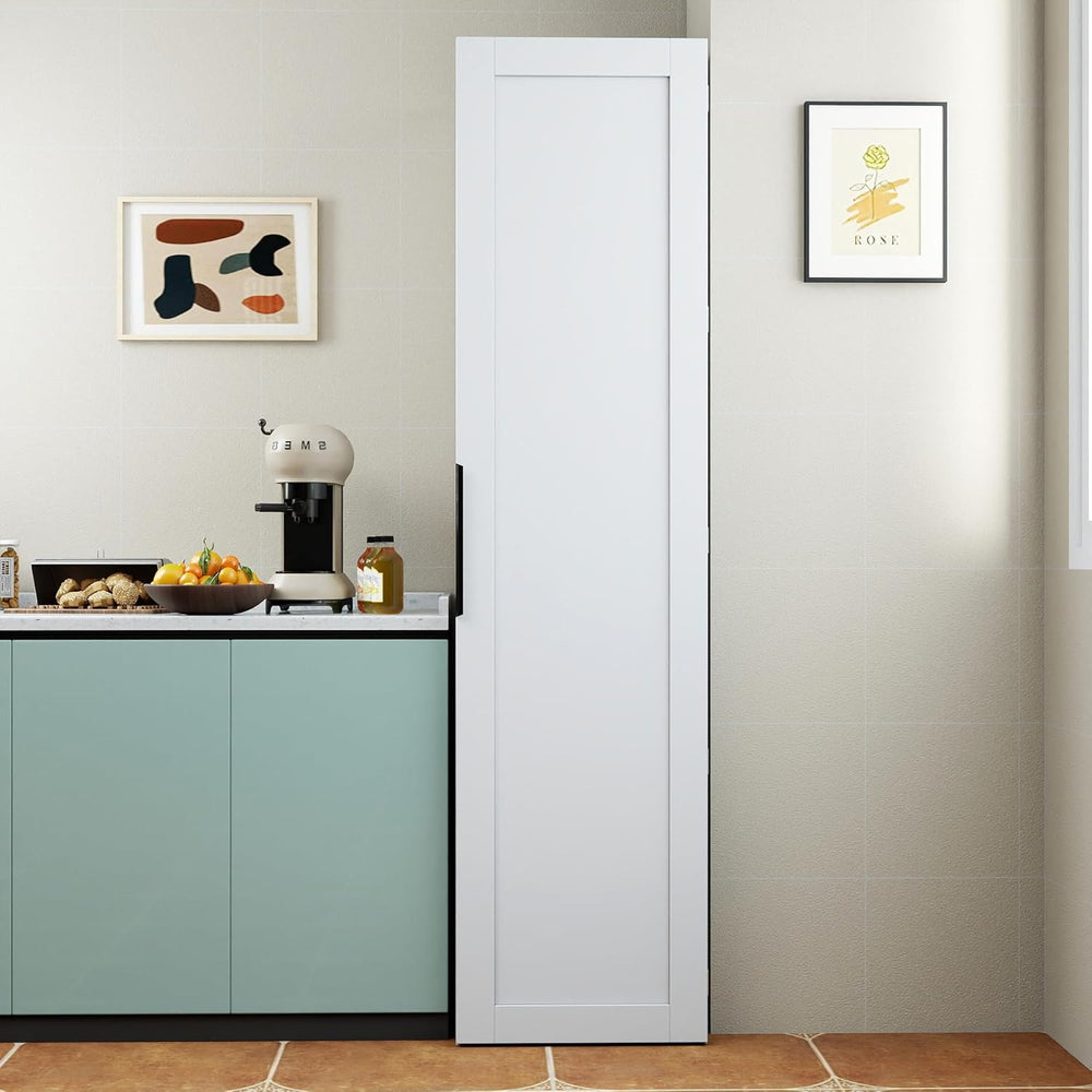 62.99''H Tall Kitchen Pantry Cabinet, Freestanding Corner Buffet Side...