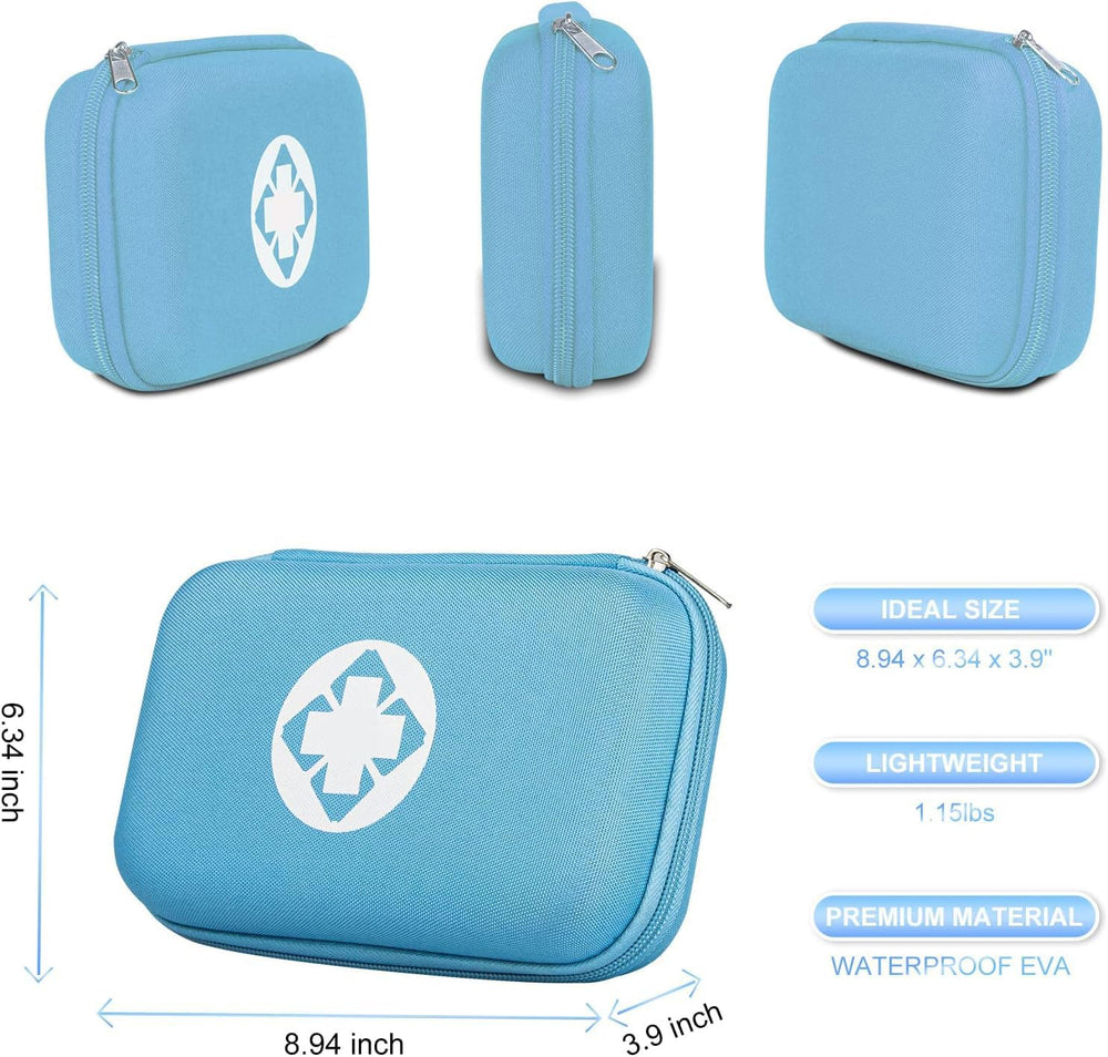 First Aid Kit 276PCS Car Home Camping Essentials Blue Emergency Kit