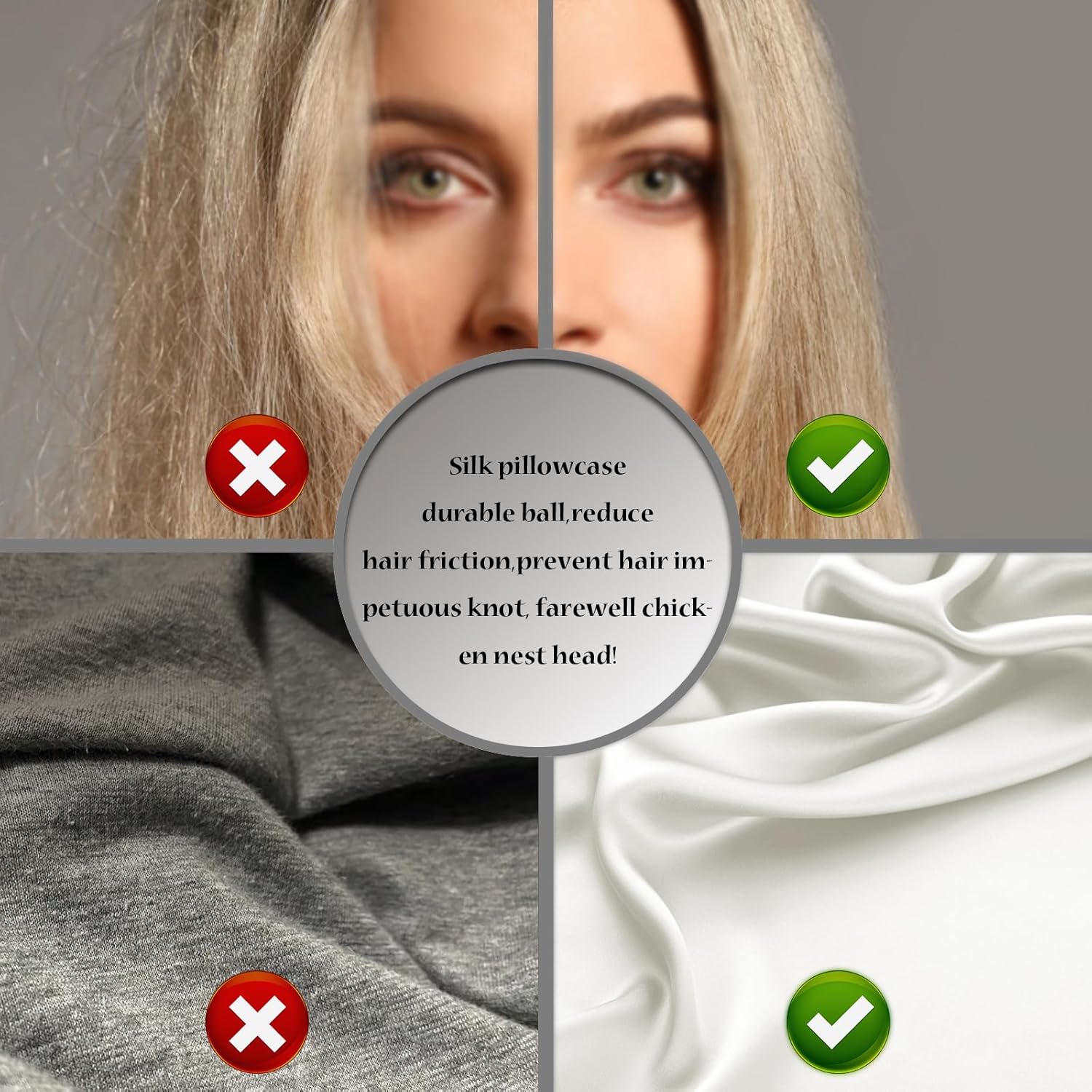 Silk Pillow Cases 2 Pack Soft Breathable and Sliky Queen Size Pillow Cases Set of 2,Natural Mulberry Satin Silk Pillowcase with Hidden Zipper for Hair and Skin (Ivory,20"X 30",2pcs)