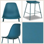 Poly & BARK Isla Bar Stools Set of 3 – Counter Height Bar Stool for Kitchen – Set of Counter Stools – Indoor/Outdoor Barstools – Modern Kitchen Bar Stools - Ocean Teal