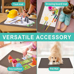 Under Sink Mat for Kitchen, Silicone Waterproof Liner, Flexible Organizer Tray with Drain Hole, 3.7 Gallons Capacity, Easy to Clean