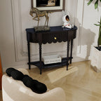 Solid Wood Entry Table with Drawer, Farmhouse Console Table for Entryway(B,100 * 30 * 88CM/39.4 * 11.8 * 34.6IN)