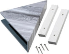 Palisade Vinyl Waterproof Corner Shower Shelf in Hermitage Granite/Urban Cliff
