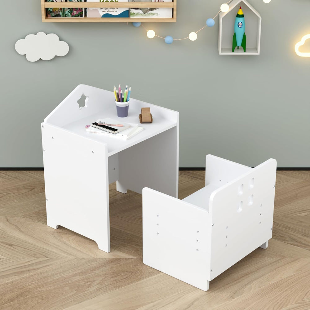 Table and Chair Set 2-Piece Play Table for Boys & Girls | Adjustable seat...