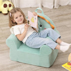 MOMCAYWEX Cuddly Toddler First Chair, Premium Character Chair, Green, 18 Month up to 3 Years