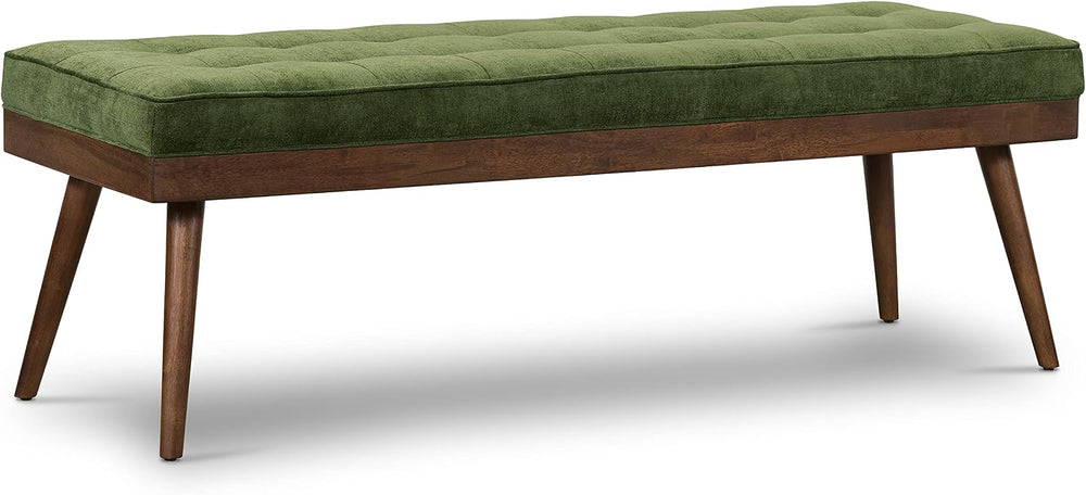 Poly & BARK Luca Fabric Bench – Tufted Upholstered Entryway or Bedroom Be...