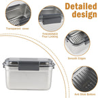 Cheese Container for Refrigerator,Cheese Stainless Steel Container with Lids,Deli Meat Saver, Non Toxic Airtight Storage Container for Stackable Sliced Grated,Shredded,Cheddar Cheeses Holder
