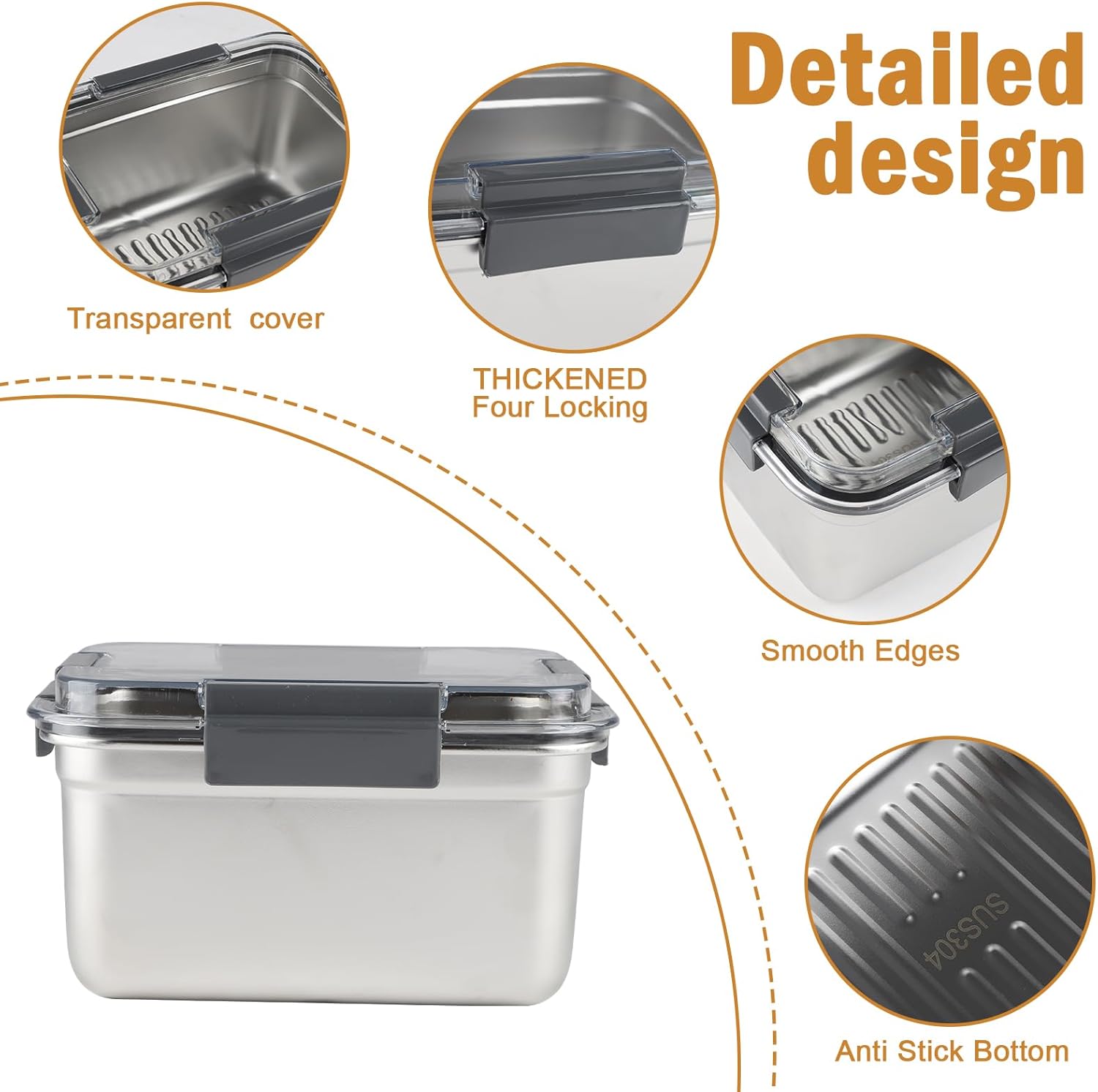 Cheese Container for Refrigerator,Cheese Stainless Steel Container with Lids,Deli Meat Saver, Non Toxic Airtight Storage Container for Stackable Sliced Grated,Shredded,Cheddar Cheeses Holder
