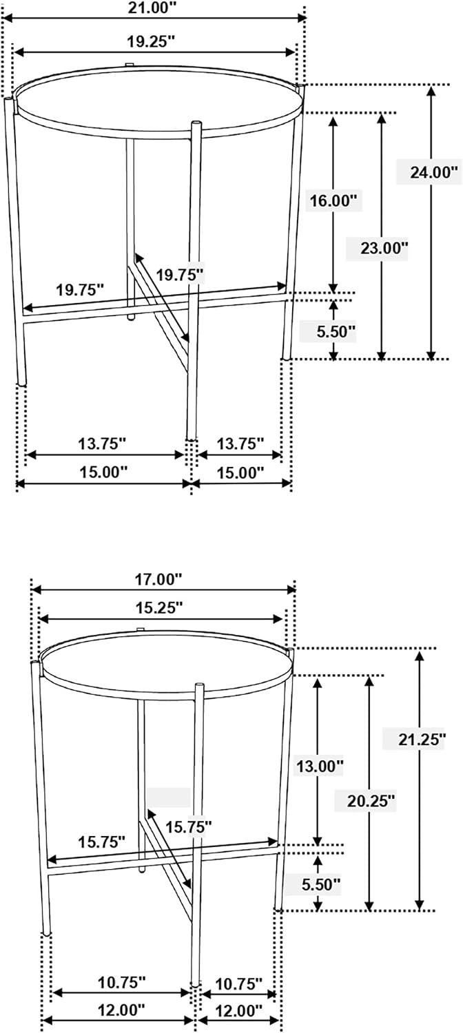 Coaster Home Furnishings - Malka - 2-Piece Round Wood Nesting Table Set with ...