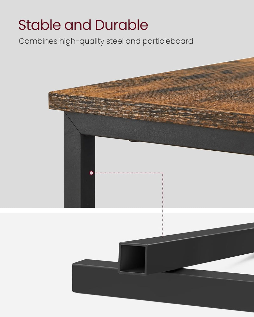 VASAGLE Side End Table with Charging Station, Slim Nightstand with 2 Drawers,...