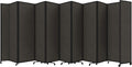 Versare Room Divider 360 Portable Wall Partition | Folding Panels | Large Freestanding Divider | Locking Wheels | Temporary Room Separator | 25' x 7'6'', Mocha