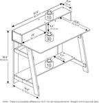 Furinno Simplistic A Frame Computer Desk, Amber Pine