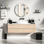 Bathroom Accessories Set - Elegant Black Bathroom Set, 10PC Bathroom Accessory Set, Toilet Brush, Trash Can, Qtip Holder Dispenser & Soap Dispenser