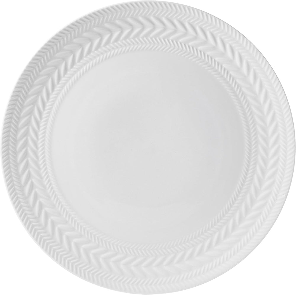 Pfaltzgraff Josephine 24-Piece Dinnerware Set, Porcelain Dish Set with Emboss...