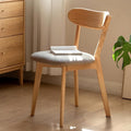 100% Solid Wood Dining Chairs,Mid Century Modern Dining Chairs with Upholstered Cushion,Kitchen,Dining Room Chairs Set of 1/2/4 (1, Original Color Grey Upholstery)