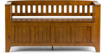 SIMPLIHOME Acadian Entryway Storage Bench - 48 inch Wide Solid Wood Hallway Seat in Light Avalon Brown, Transitional Bench for Entryway or Living Room with Lift-Up Lid and Spacious Storage