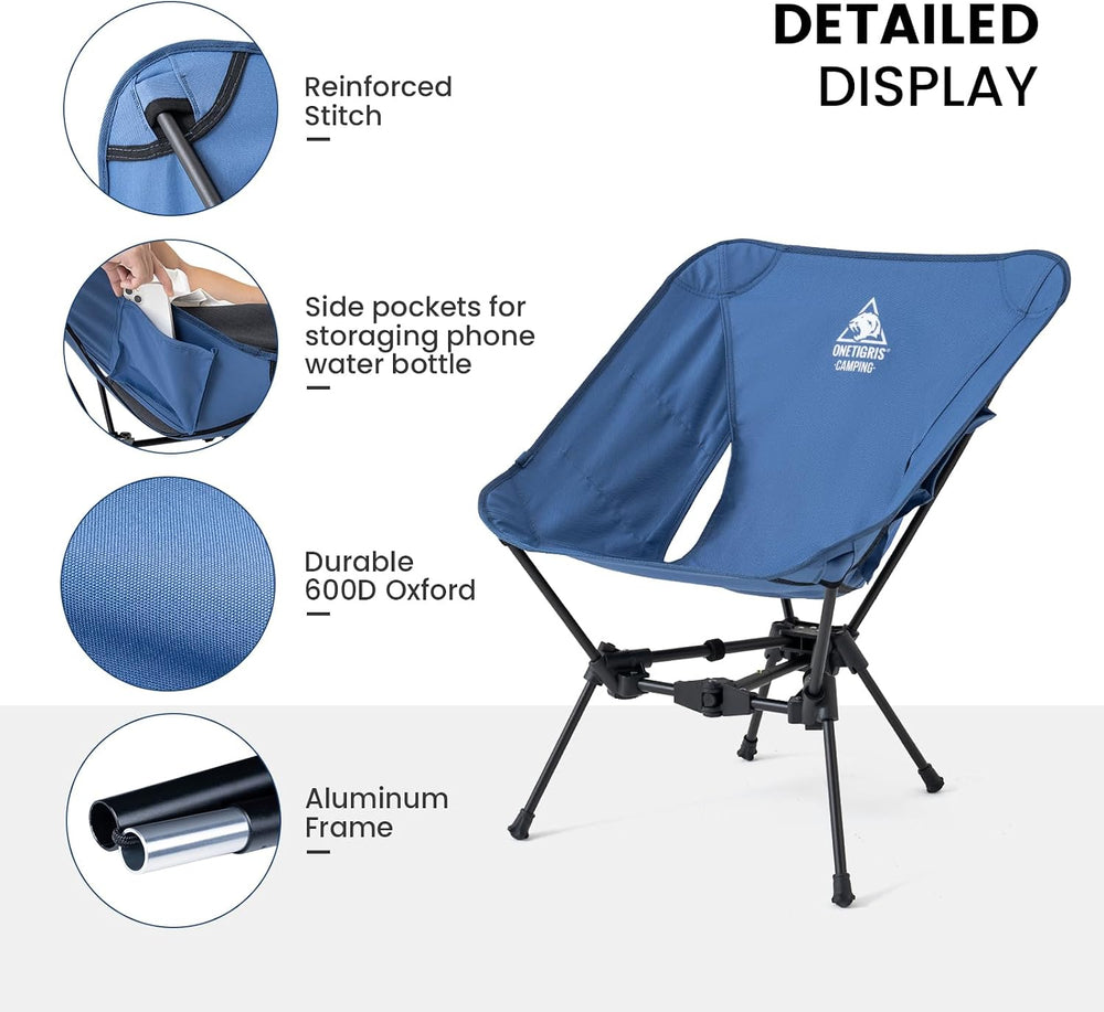 ONETIGRIS Tigerblade Camping Chair, Lightweight Folding Backpacking Hiking Ch...