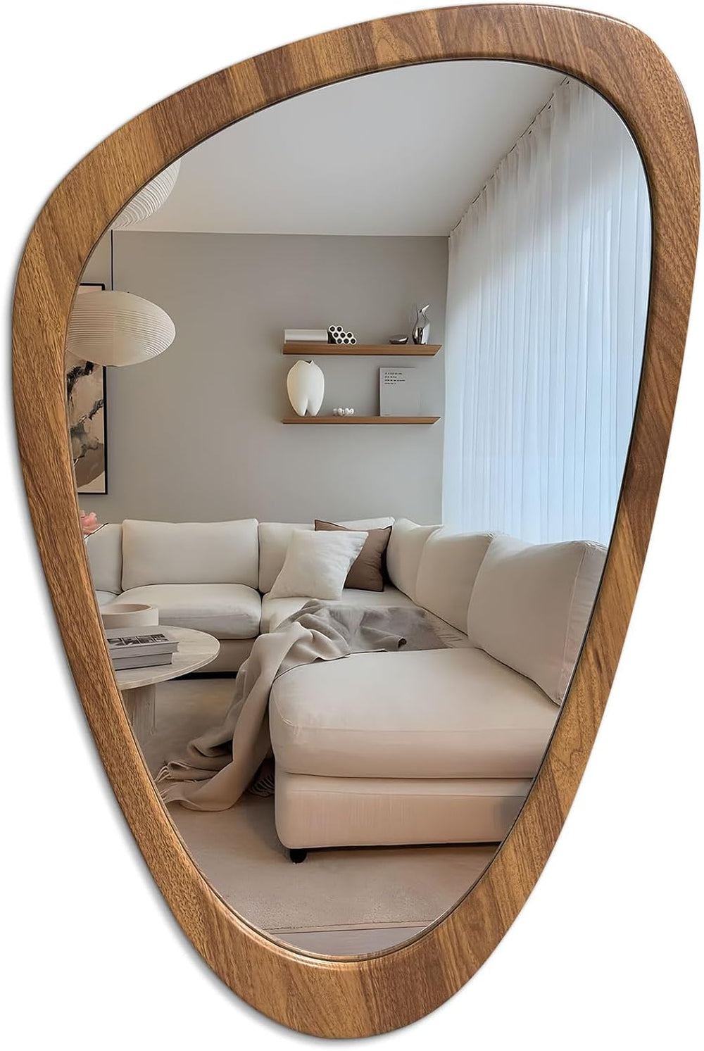 Asymmetrical Irregular Framed Mirror, Abstract Wall Mirror Mid Century Modern...